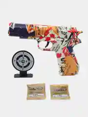 Зеленый пистолет стреляющий орбизами, orbeez gun, гидробол, гидрогелиевое оружие