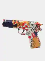 Синий пистолет стреляющий орбизами, orbeez gun, гидробол, гидрогелиевое оружие
