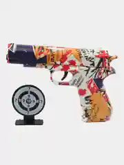 Зеленый пистолет стреляющий орбизами, orbeez gun, гидробол, гидрогелиевое оружие
