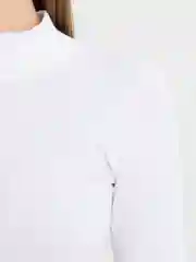 Белый топ укороченный, с молнией, лонгсливы