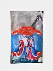 Пакет новогодний, фольгированный, подарочный, 25*40 см, с ленточками 30 см, без ручки