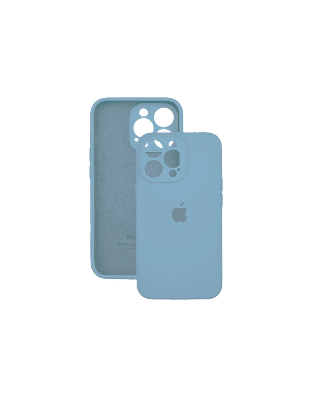 Голубой чехол силиконовый Silicone Case для iPhone 13 Pro