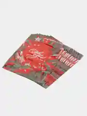 Красный пакет новогодний подарочный, 20*30 см, полиэтиленовый, с вырубной ручкой, 30 мкм