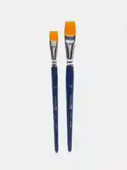 Кисти для рисования набор 2 штуки, синтетика плоские № 14 18, Brauberg Art Debut, 201038