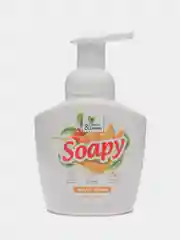 Жидкое мыло-пенка Soapy "Персик и дыня", пенный дозатор, 400 мл, Clean&Green
