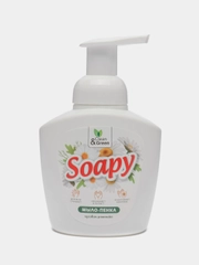 Жидкое мыло-пенка Soapy "Ромашка", пенный дозатор, 400 мл, Clean&Green