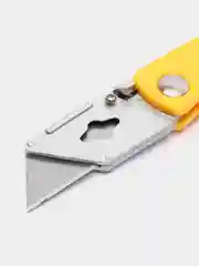 Желтый нож строительный для гипсокартона, складной, с фиксатором, X-PERT, 18 мм + набор из 5 лезвий