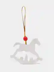 Алый ёлочная игрушка, из дерева