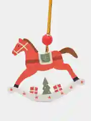 Алый ёлочная игрушка, из дерева
