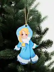 Голубой ёлочная игрушка, из дерева