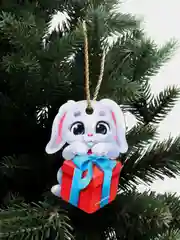 Белый ёлочная игрушка, из дерева