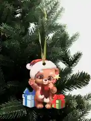 Коричневый ёлочная игрушка, из дерева