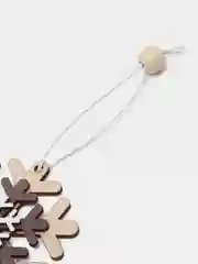 Бежевый ёлочная игрушка, из дерева