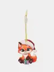 Оранжевый ёлочная игрушка, из дерева