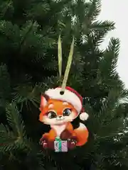 Оранжевый ёлочная игрушка, из дерева
