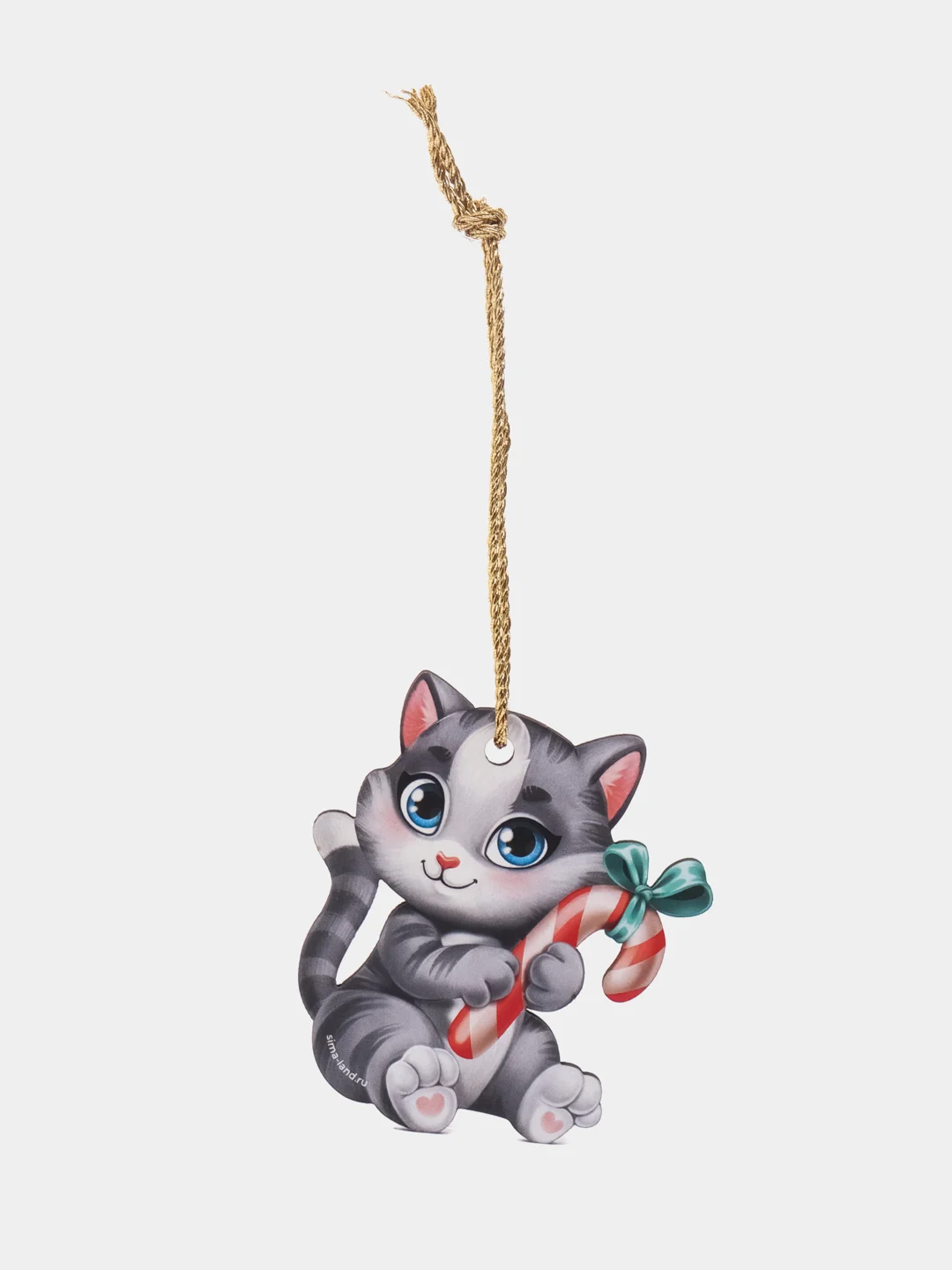 Серый ёлочная игрушка, из дерева