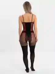 Хром боди-комбинезон женский, эротический, кружевной, в сетку, 18+