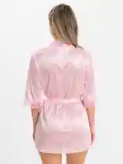 Розовый сексуальный женский халат