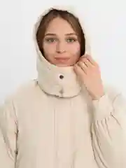 Кремовый куртка женская, утолщённая, пуховая стеганая куртка
