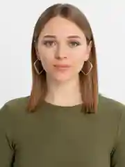 Золотой серьги ромбы