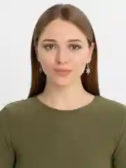 Сережки серебряного цвета с подвеской снежинкой