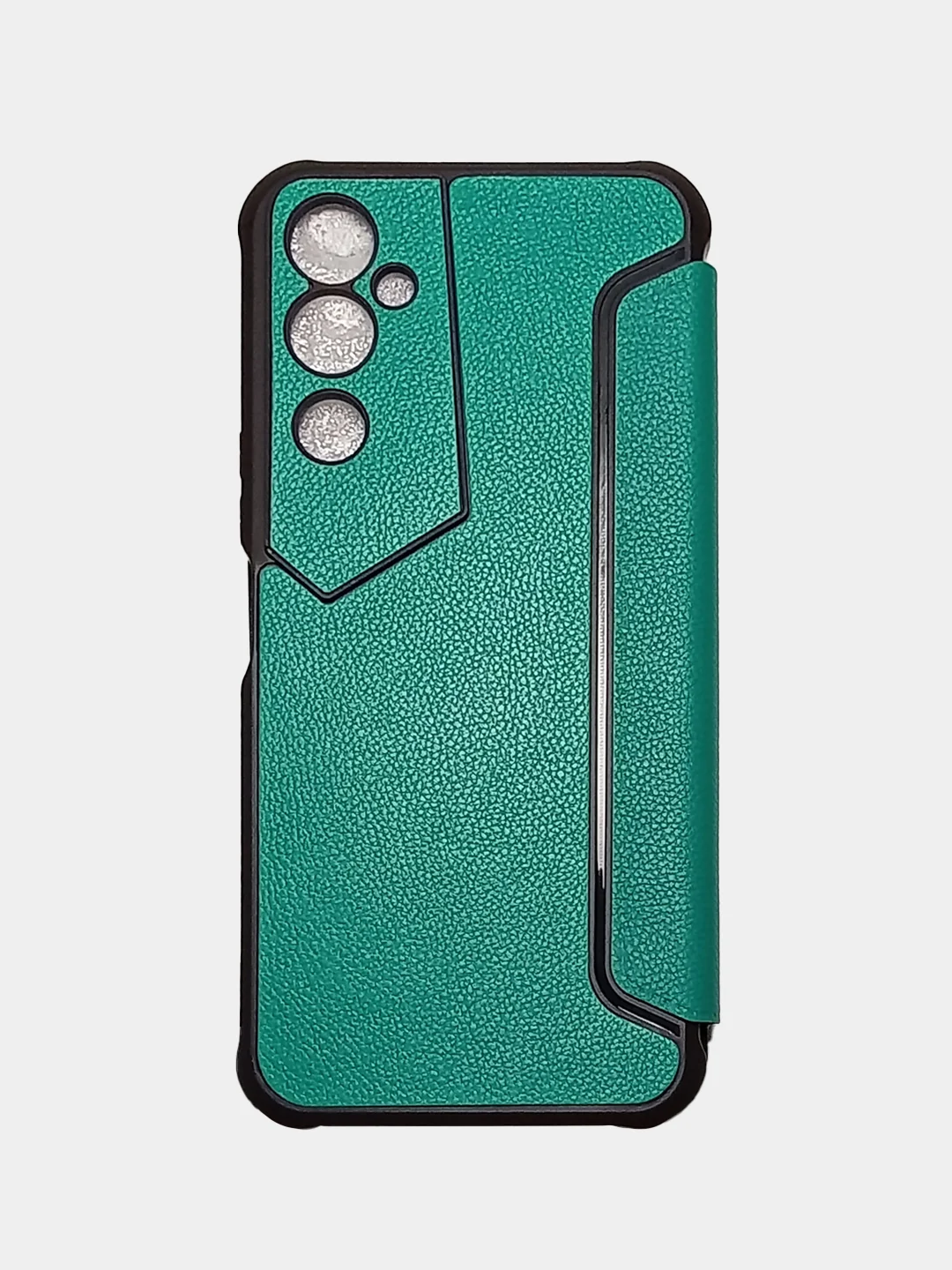 Зеленый чехол книжка с защитой камеры TECNO POVA 4 / TECNO POVA NEO 2, кожа , усиленные углы