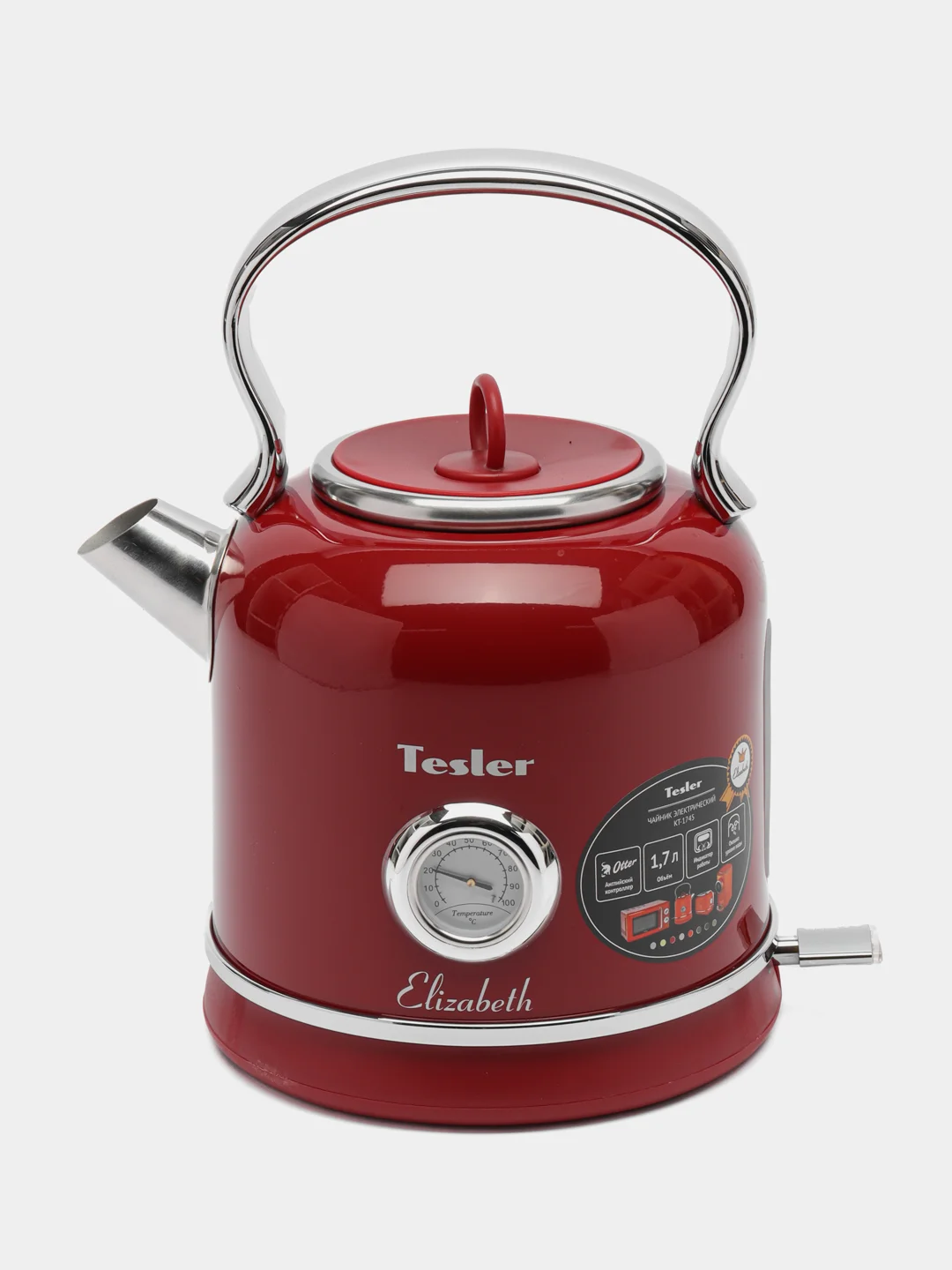 Красный чайник электрический TESLER KT-1745