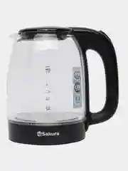 Чайник электрический Sakura SA-2740BK, стеклянный, с подсветкой, 1,7л
