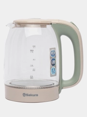 Чайник электрический Sakura SA-2740GR стеклянный, с подсветкой, 1,7 л