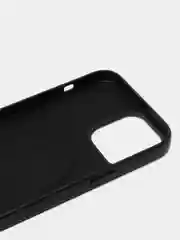 Черный кожаный чехол-накладка для iPhone 11, 12, 13, 14, 15 Mini, Plus, Pro, Pro Max с MagSafe