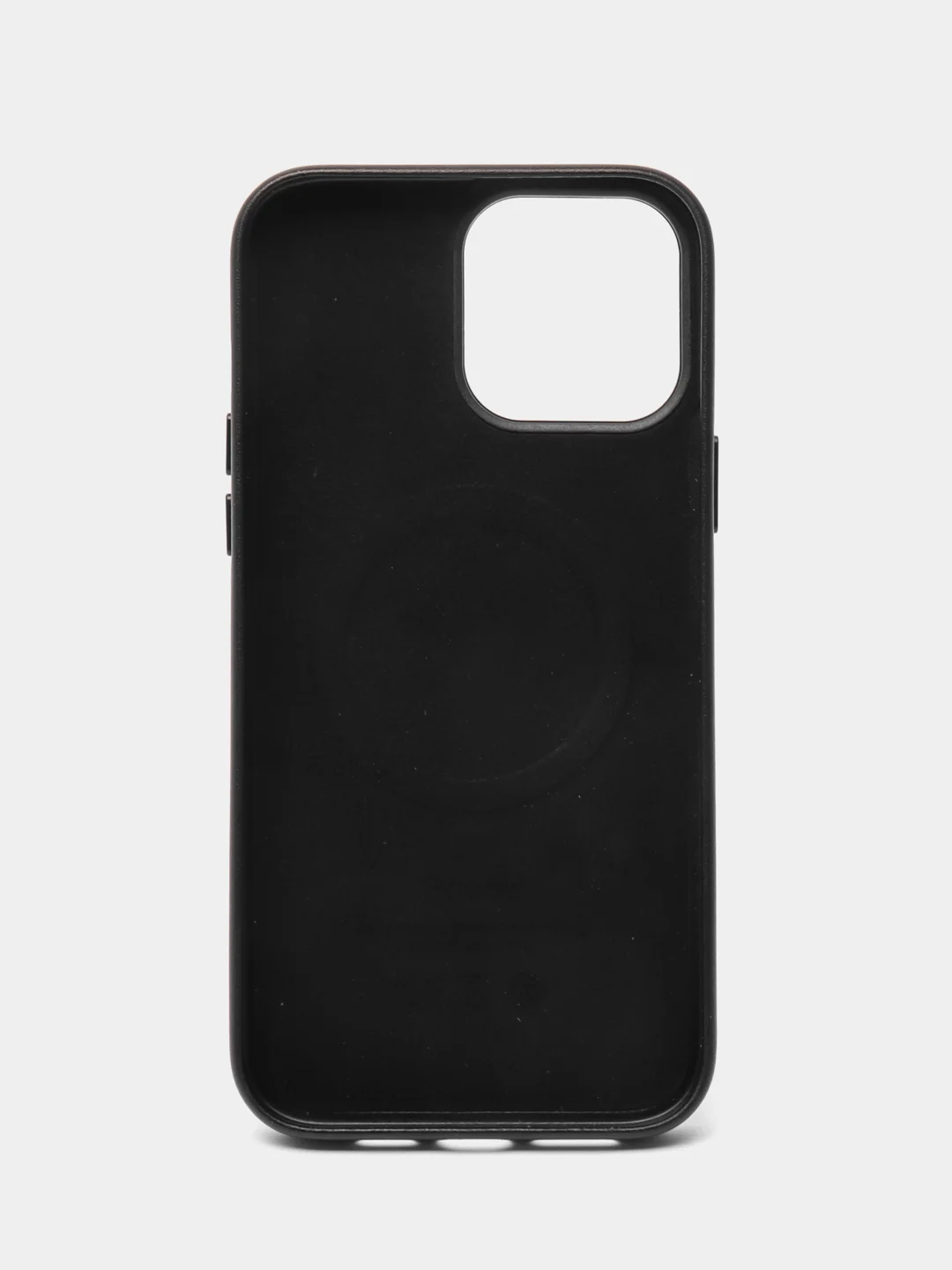 Черный кожаный чехол-накладка для iPhone 11, 12, 13, 14, 15 Mini, Plus, Pro, Pro Max с MagSafe