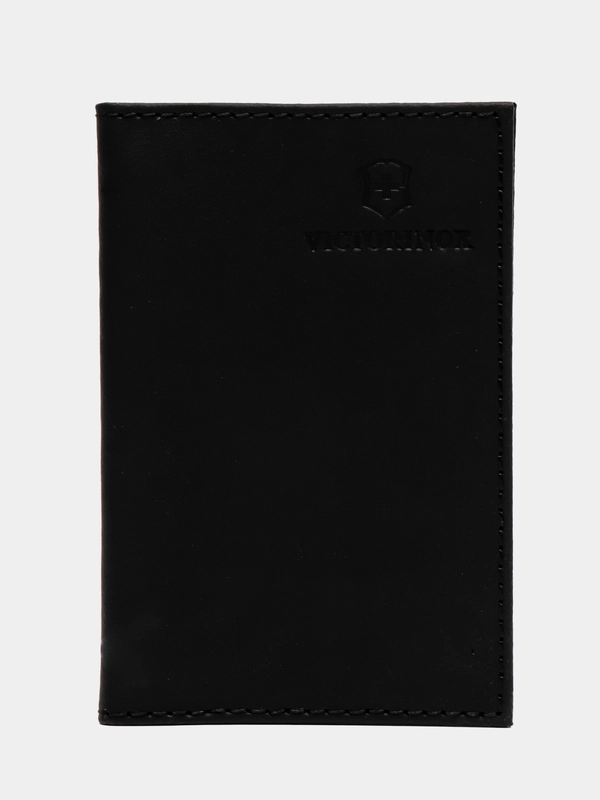Чехол-визитница Victorinox SwissCard, кожа натуральная, черный