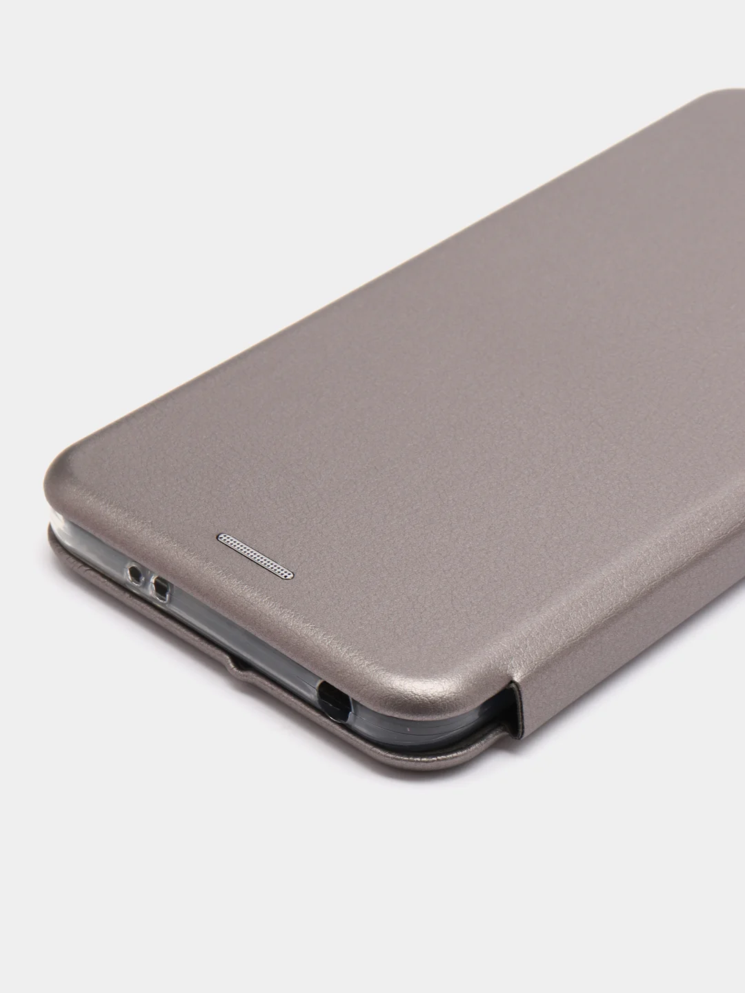 Серебряный чехол-книжка для Xiaomi Redmi Note 12 5G / Poco X5 5G (Сяоми Редми Ноте 12 и Поко Х5)