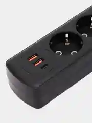 Сетевой удлинитель Q603, с Type-C, 2-мя USB портами и 4 евро-розетки / сетевой фильтр
