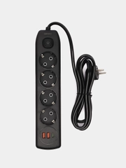 Сетевой удлинитель Q603, с Type-C, 2-мя USB портами и 4 евро-розетки / сетевой фильтр