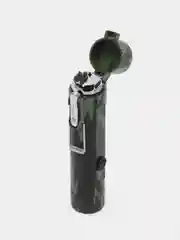 Зеленый зажигалка электронная с фонариком, с зарядкой USB, походная, в подарочной упаковке