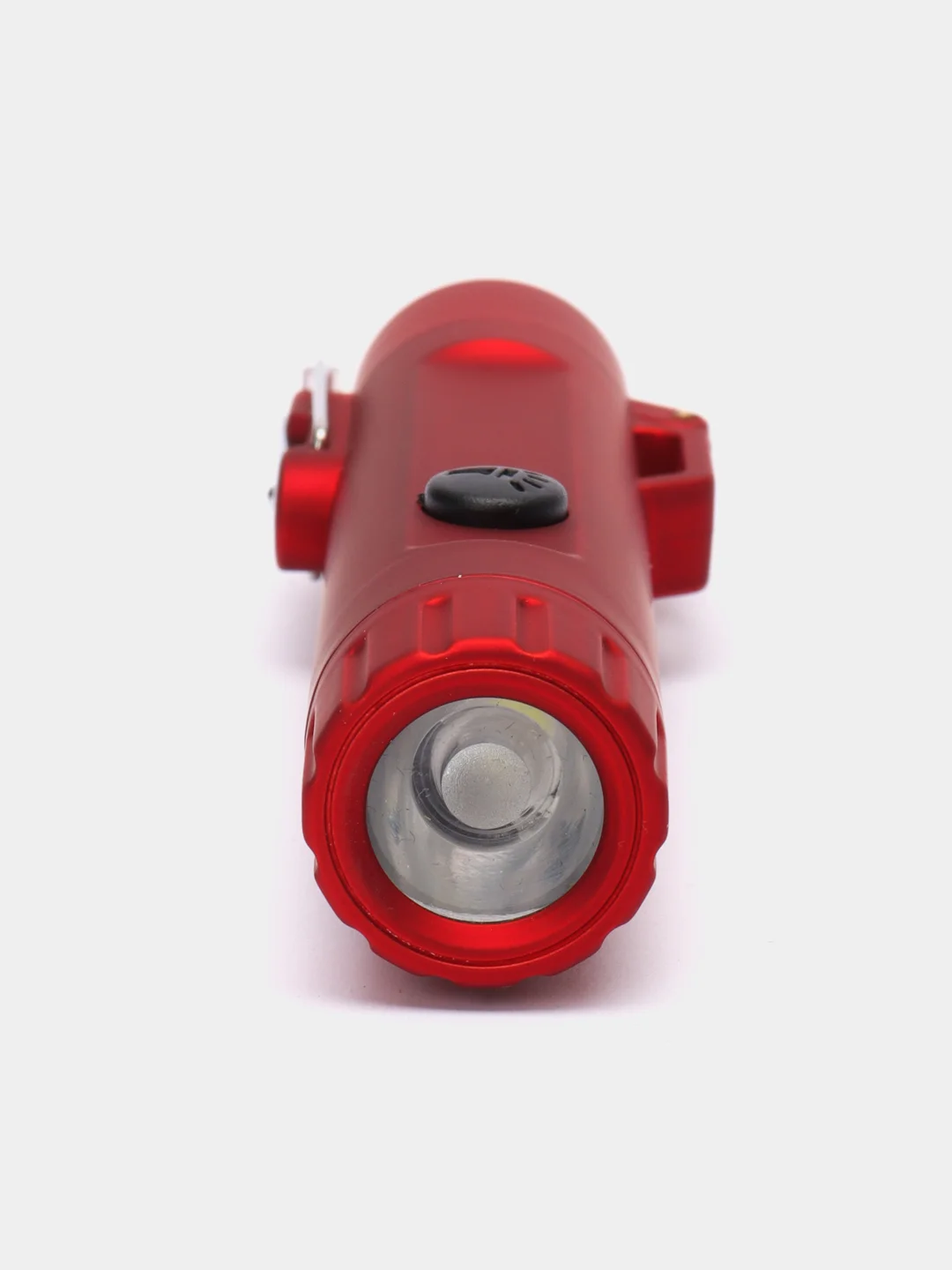 Красный зажигалка электронная с фонариком, с зарядкой USB, походная, в подарочной упаковке