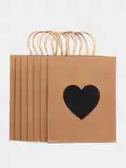 Подарочный пакет, набор 7 штук, скретч-слой стилус, Heart on Kraft, Золотая Сказка, 591971