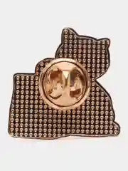 Салатовый значки с котами (кошками, котятами), пин на одежду или рюкзак