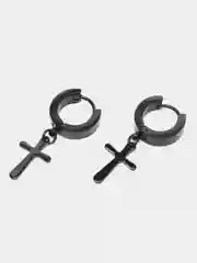 Серьги с крестиками из стали (2 штуки)