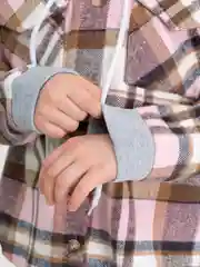 Рубашка утепленная для девочки, рубашка в клетку, рубашка розовая, рубашка теплая детская