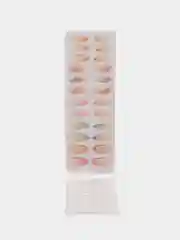 Карамельный накладные ногти с дизайном, 24 штуки + клей
