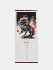 Алый календарь настенный на 2024 год с драконом