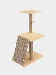 Коричневый когтеточка для кошки "Макси", мягкая, 58*38*98, HomeStuff, с мятой