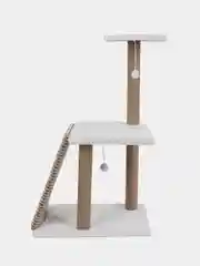Белый когтеточка для кошки "Макси", мягкая, 58*38*98, HomeStuff, с мятой