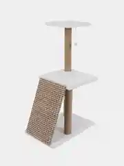 Белый когтеточка для кошки "Макси", мягкая, 58*38*98, HomeStuff, с мятой