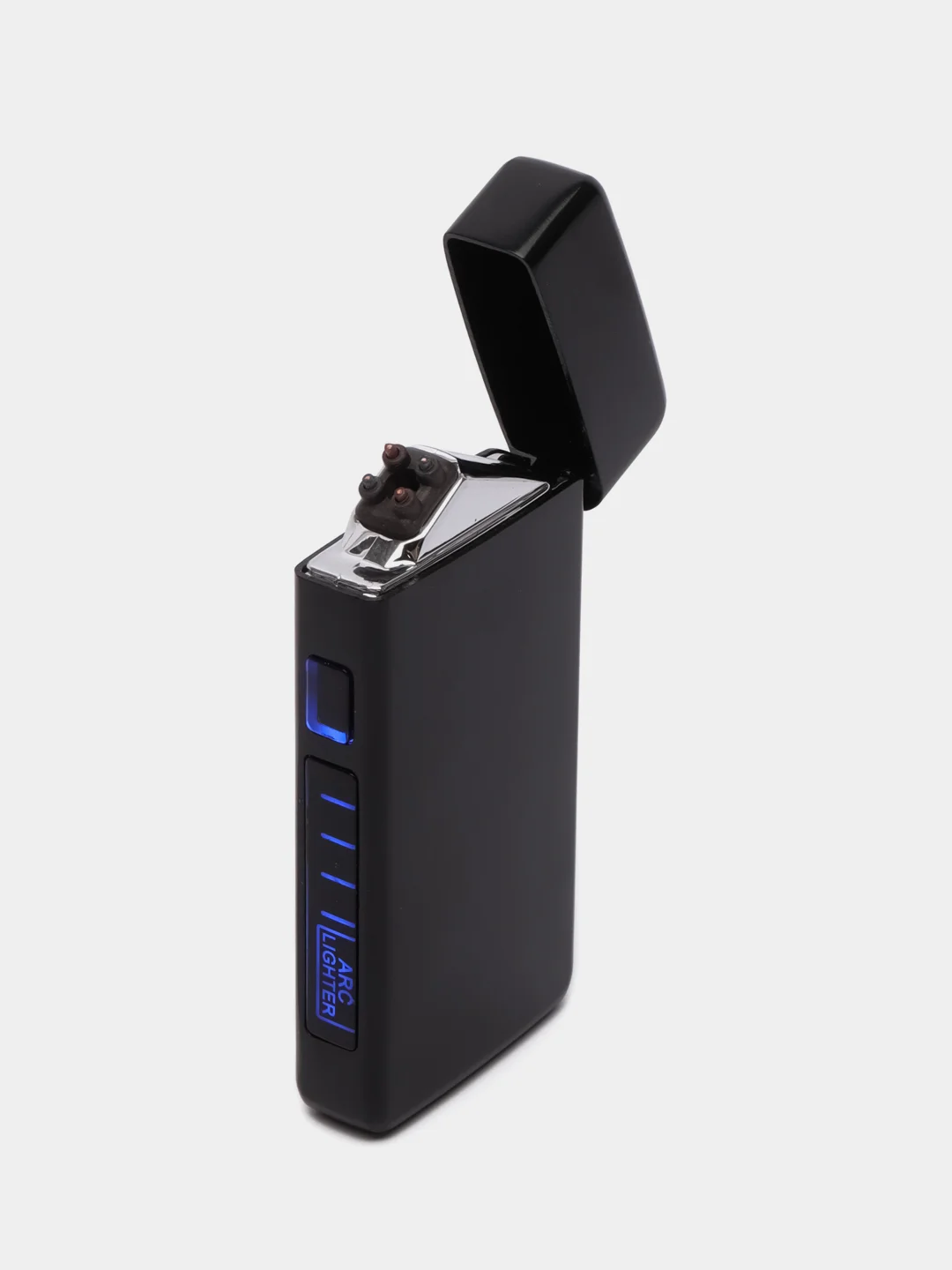 Хром электронная импульсная зажигалка USB Plazma, Металлическая, с сенсорным управлением LED
