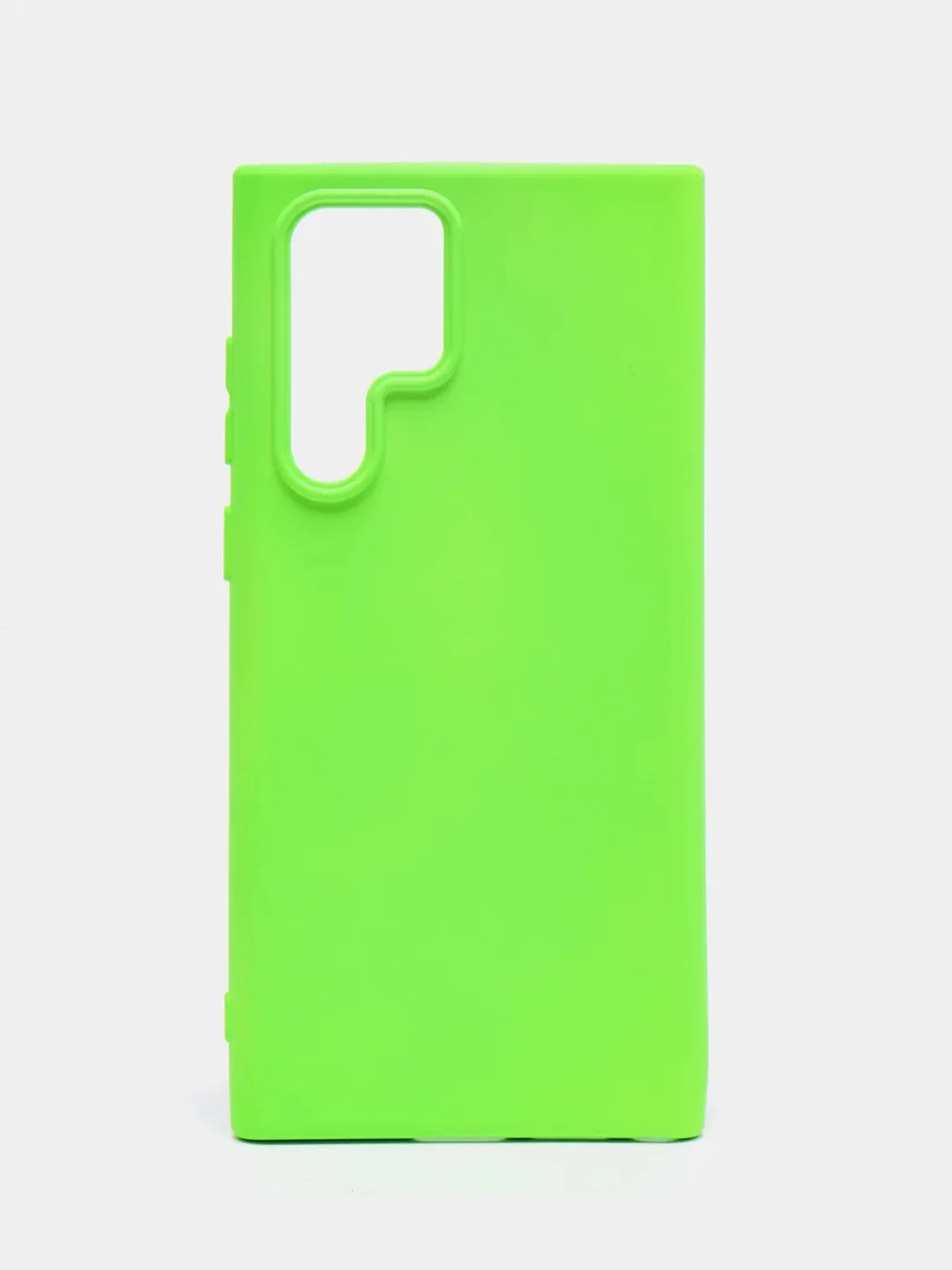 Салатовый чехол с бархатом внутри для Samsung S22 ULTRA