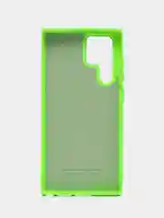 Салатовый чехол с бархатом внутри для Samsung S22 ULTRA