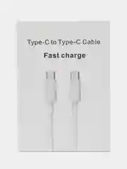Белый кабель Type-C to тайпси, быстрая зарядка для iPhone, Android, MacBook, 20W, 60W, 100W